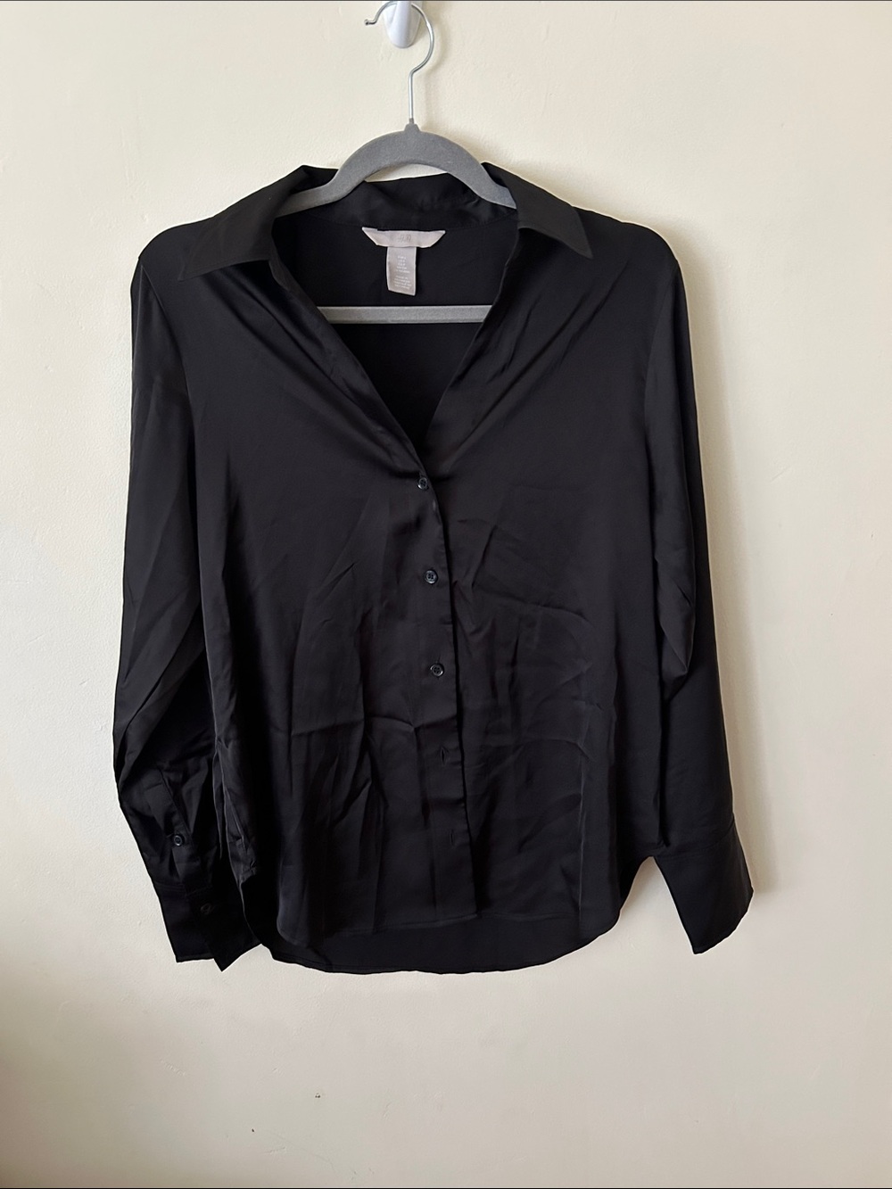 H&M Black Button-Down Women's Shirt